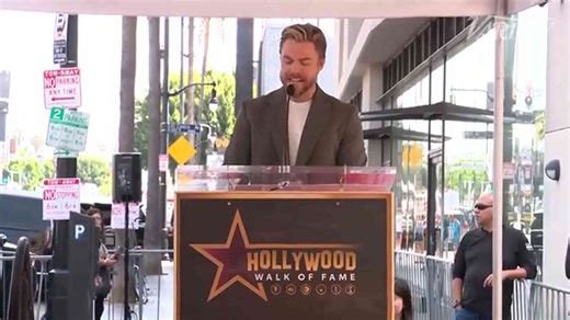 Derek Hough opening remarks at Noah Wyle's Walk of Fame ceremony