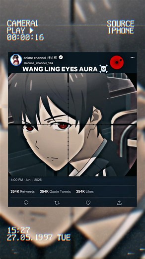 wang ling eyes aura ☠️🥶 the daily life of the immortal King #lyrics #capcut #edit #wangling #king ..