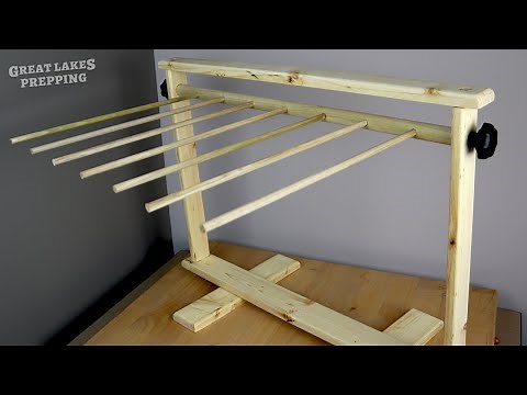 DIY Collapsible Pasta Rack (Deluxe, Single-Piece Homemade Pasta Drying Rack)
