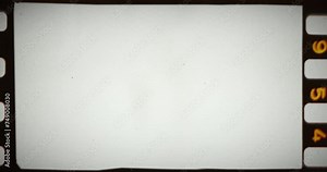 A film tape with perforation and frame count dirty overlay