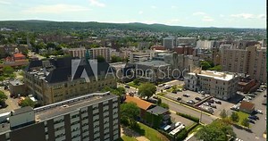 Historic American architecture of Scranton, old historical city in Pennsylvania. USA North Eastern cityscape