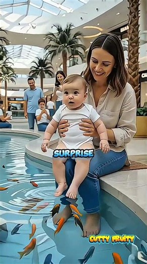 Baby’s First Fish Spa: Pure Joy! 👶 #shorts #baby #cute