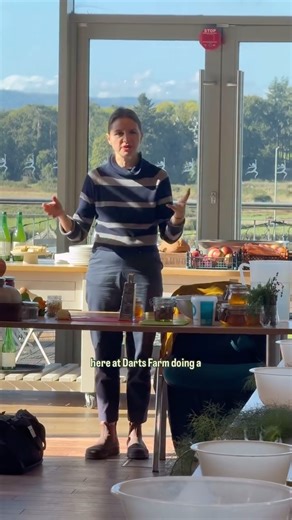 Darts Farm on Instagram: "🥬 Yesterday, we were delighted to be joined on the farm by Rachel De Thample for a Gut-Health Fermentation Workshop. @dethample Rachel taught us the art of transforming local produce into gut-healthy ferments, inspired by the fresh bounty from our fields, the fruits from our orchards, and raw honey from our hives. We made a garden inspired sauerkraut, honey fermented apples, and fermented pickle! Not only are these ferments super versatile and full of flavour, but they