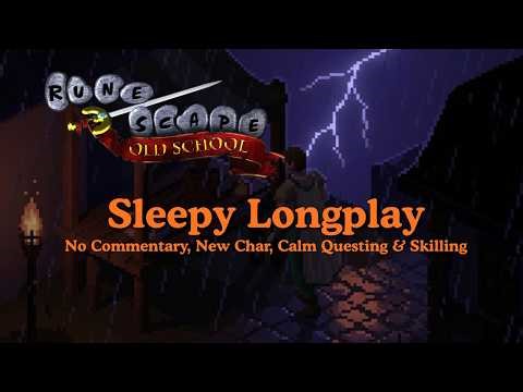 RuneScape Gameplay: Relaxing OSRS Questing ASMR with Rain & Thunder (No Commentary for Sleep)