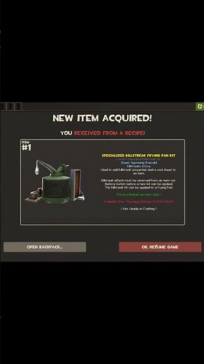 Team Fortress 2 Specialized Killstreak Frying pan kit ✔
