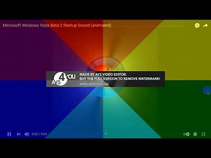 Microsoft Windows Vista Beta 2 Startup Sound (Animated) Effects (Sponsored By Preview 2 Effects)