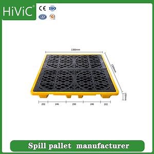 [Hot Item] Heavy-Duty 1 Drum Reusable Containment Tray HDPE Plastic Oil Spill Pallet Drain Industrial Storage for Chemical/Oil Spills Plastic Pallet