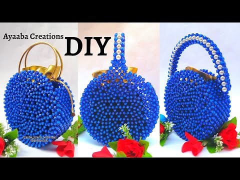 how to make a beaded round bag for beginners step by step