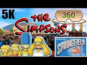 360 / VR 5K Full Tour of The Simpsons Springfield Land at Universal Studios Florida