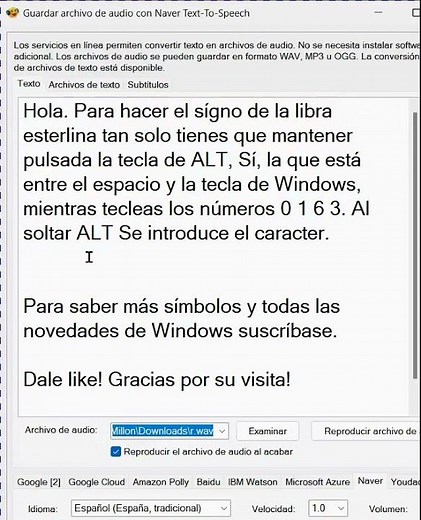 Poner el símbolo de la Libra Esterlina £