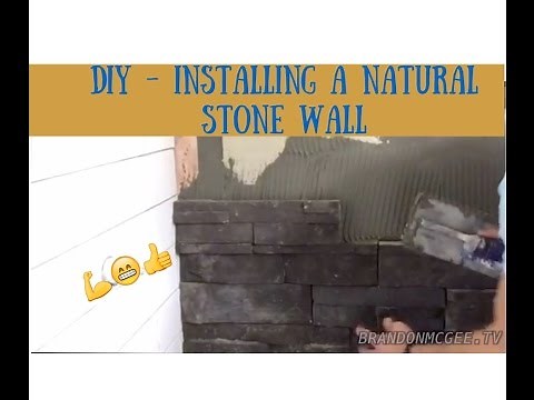 How To Install a Dry Stack Stone Wall Tile - Handy Home Owner