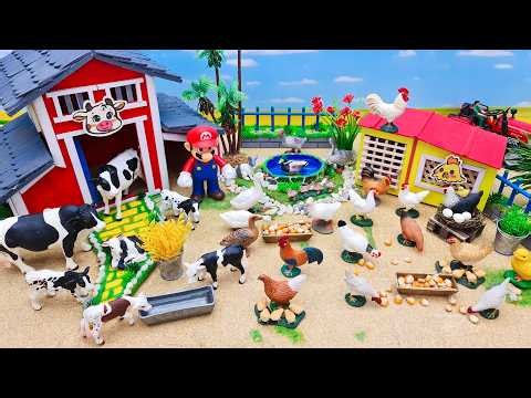 Build a Miniature Country Farm with Barn for Cows, Chickens, Ducks - Farm Barn Adventure
