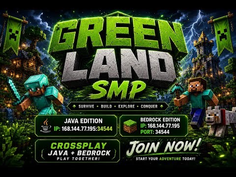 #minecraft GREEN LAND SMP athal ekak gamu