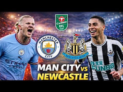 LIVE 🔴: Man City vs Newcastle – EFL Cup Semi-Final Clash! ⚽🔥 | Carabao Cup Live