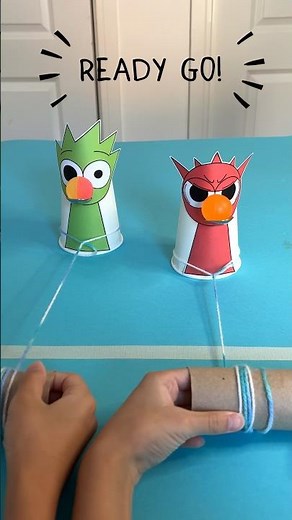 Make a Sprunki Egg and Spoon Racing Game from Paper Cups! Diy Easy Kid Crafts Idea #sprunki
