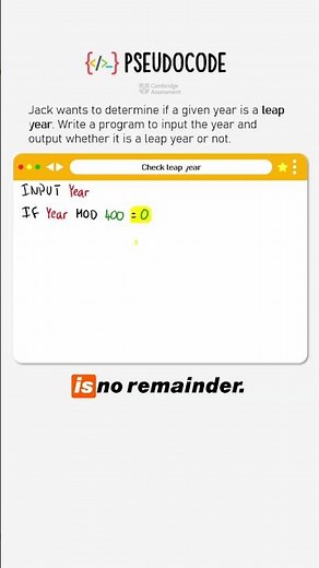 Simple leap year checking algorithm