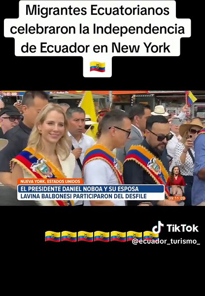 Celebración de la Independencia de Ecuador en Nueva York