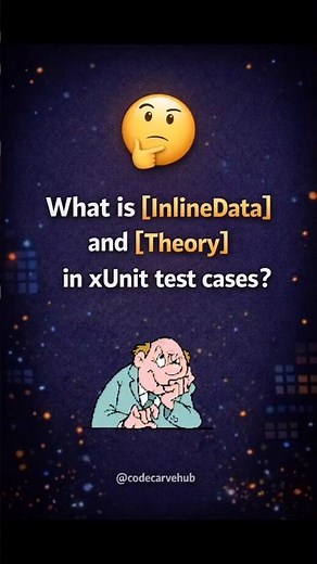 xunit Theory vs Inlinedata C# unit testing #codecarvehub #unittesting #dotnetcore #backenddeveloper