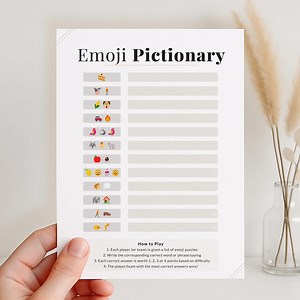 Emoji Pictionary Game Printable, Team Building Icebreaker for Adults, Fun Office or Party Game - Etsy