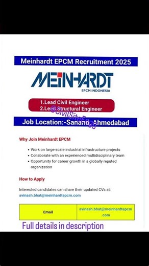 Job Vacancy||Hiring#civilengineer#opening #job #hiring #explore #ahmadabad #supportmychannel#viral