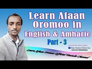 Learn afaan oromoo new and useful words and phrases daily part 3