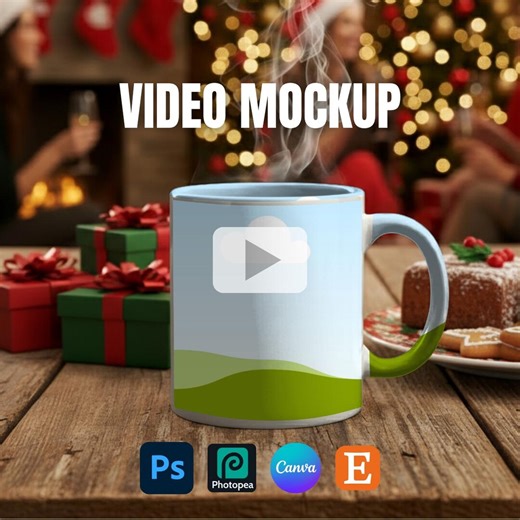 Animated Mug Mockup: Video, PSD & Canva Template (digital Download) - Etsy
