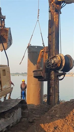 Casing pipe after pouring concrete