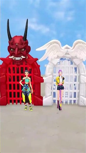 Heaven and Hell: Rumi and Zoey choose the key to heaven #kpopdemonhunters
