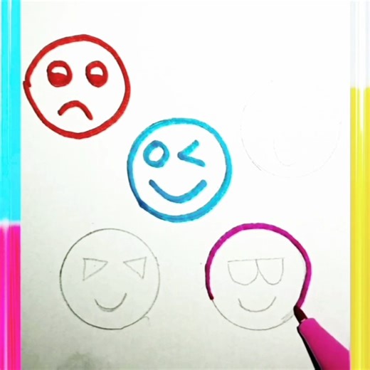 Smiley Face Drawing 😉 #drawing #art #easy #howtodraw #smiley