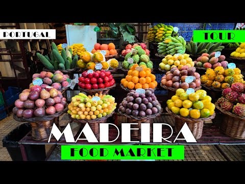 4K MADEIRA FUNCHAL FOOD MARKET Mercado dos Lavradores tour