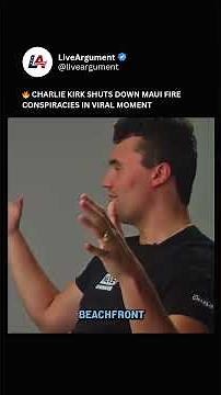 Charlie Kirk Reacts to Maui Fire Laser & Oprah Theories 😳🔥 #charliekirk #usa #debate