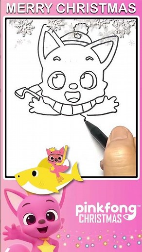 Pinkfong drawing song 🙂 How to draw Pinkfong Baby Shark 🙂 Drawing easy for kids