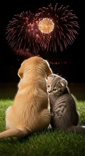 Puppy & Kitten's Firework Wonder ✨