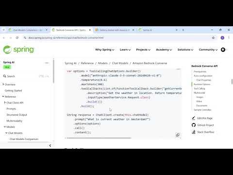 Getting started with Spring AI and Amazon Bedrock