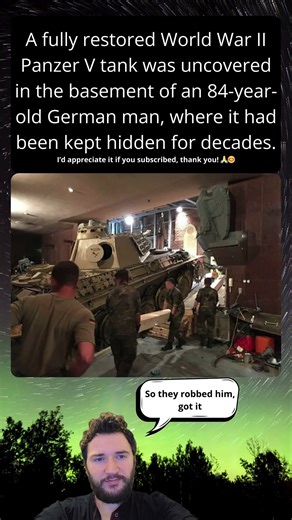 A WWII Panther Tank Found Hidden in a German Man’s Basement 😱🪖
