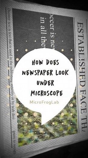 How does newspaper look under microscope 📰🔬?