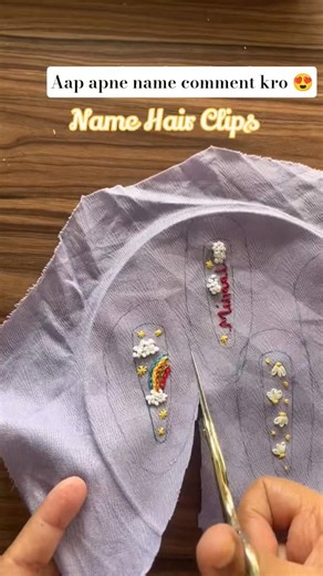 Hair clip embroidery 🥹❤️‍🔥🤌/ Return gift 🎁 #ytshorts #youtube #youtube #trending