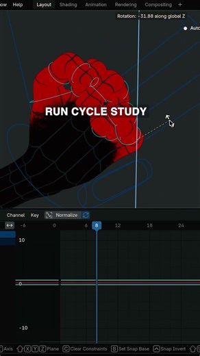 Day 2 – Run Cycles Study | Learning 3D Character Animation From Scratch