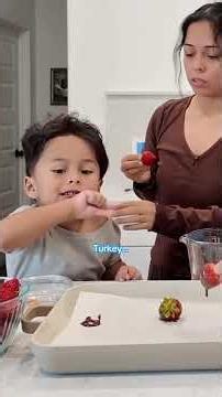 Thanksgiving Strawberry Turkeys with the Deaf and HoH Kids