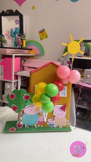 Centro de Mesa de Peppa Pig 🐷 #crafts #manualidades #diy #centrosdemesa #tutorial | Mini Cardona