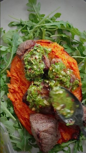 Sweet Potato Steak Chimichurri Recipe