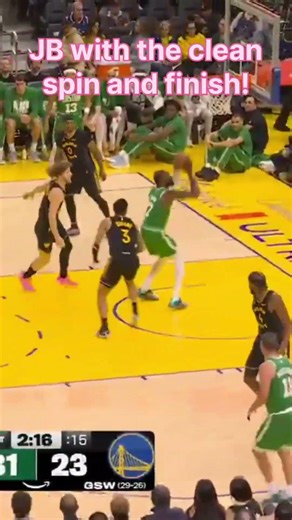 JB with the clean spin and finish!He's breaking out all the moves on Prime 🍿 #subscribe #viral #nba