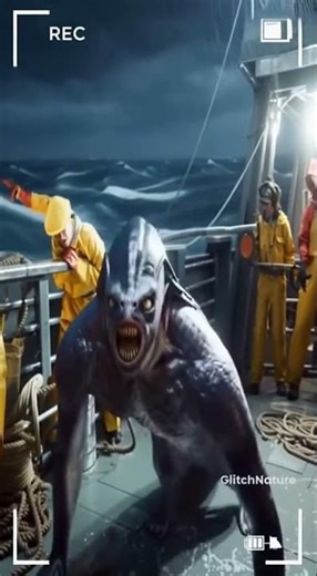Fishermen Capture Unidentified Sea Creature | GlitchNature AI Documentary 👌