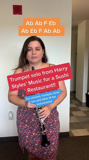 Harry Styles Trumpet Solo Tutorial for Clarinet, Trumpet, and Tenor Sax