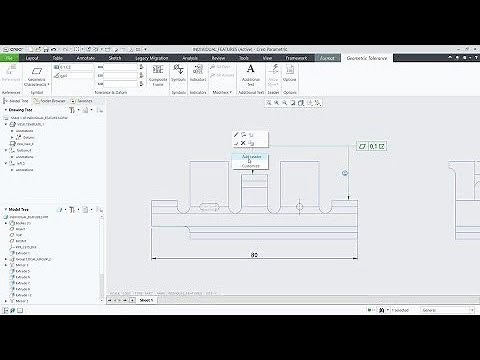 Multiple normal & tangent leader annotations in drawings | Creo 7.0