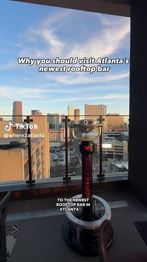 All the makings of the new hotspot. 10 floors up in the @moxydowntownatl hotel you’ll find Atlanta’s newest rooftop bar @jaggersuite 🪩 And you get it immediately, especially at night. It’s dimly lit, with a light show surrounding the disco unicorn ✨ Curated cocktails, sharable plates, and DJs setting the tempo. And get this, there’s 3-HR free parking validation at the adjacent lot. And they have a Golden Hour (Happy Hour) Wed-Fri 4p-6:30p to make it the after work hang out. The rooftop overlook