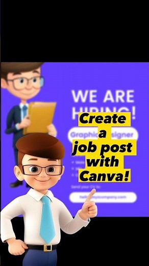 Create a job post with Canva! #cv #Canva #design #jobs #resume #artworks #recruitment #recruiting