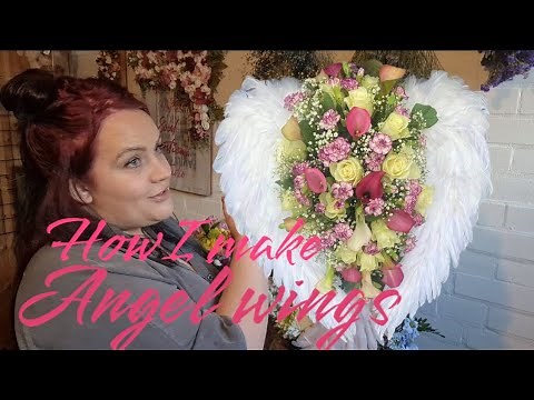 DIY Angel Wings for deco or casket spray