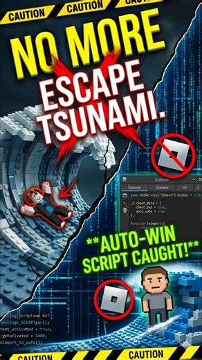 No more Escape Tsunami because it turned to SCRIPT Tsunami #escapetsunamiforbrainrots #robloxgames
