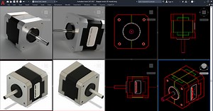 Stepper motor 3D model [DWG, DXF, STL, OBJ, FBX]